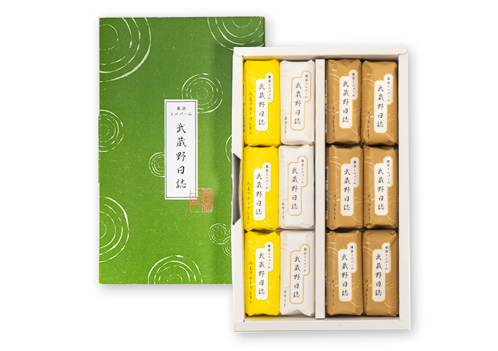 武蔵野日誌三昧（ﾁｮｺ･ﾎﾜｲﾄ･八丈ﾌﾙｰﾂﾚﾓﾝ）12個入