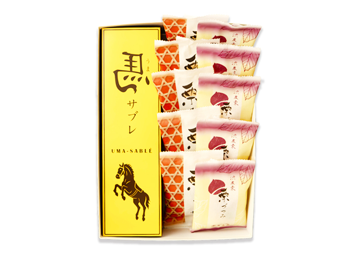 【期間限定・送料無料】馬サブレ・栗万頭　22個入